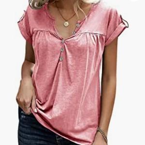 Pink henley top size xxl